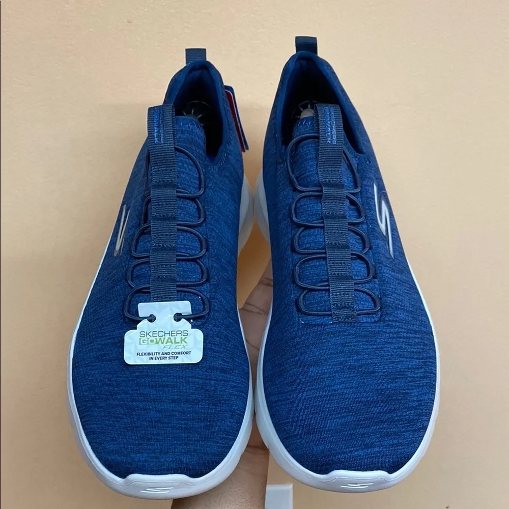 Skechers Go Walk Flex Ultra Navy Blue Walking Sneakers Size 12 Extra Wide
